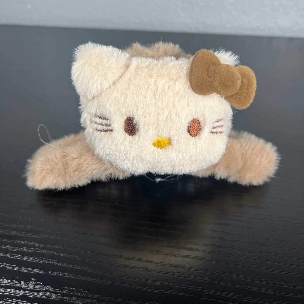 Cute Plush Cat Hair Clip with Bow